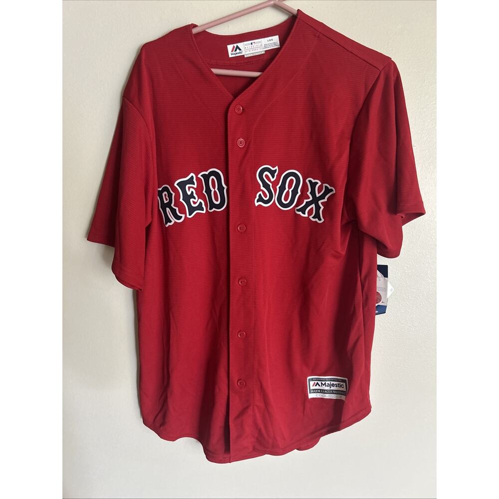 Boston Red Sox Majestic Cool Base Authentic MLB Alternate Red Jersey #50 L New